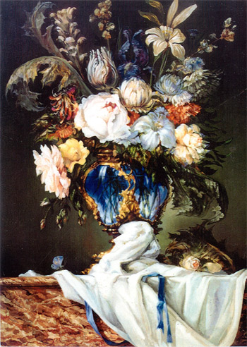 Bouquet au crystal bleu